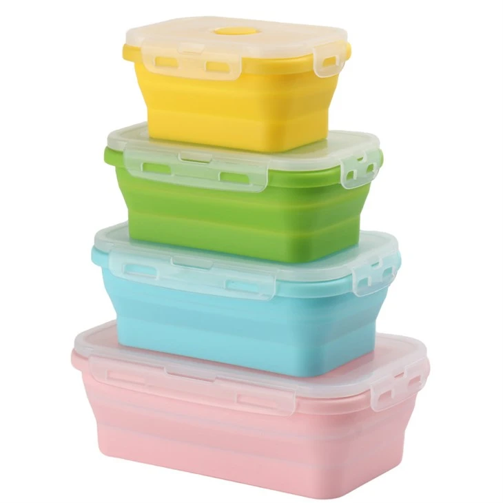 4Pcs Silicone Lunch Box high quality